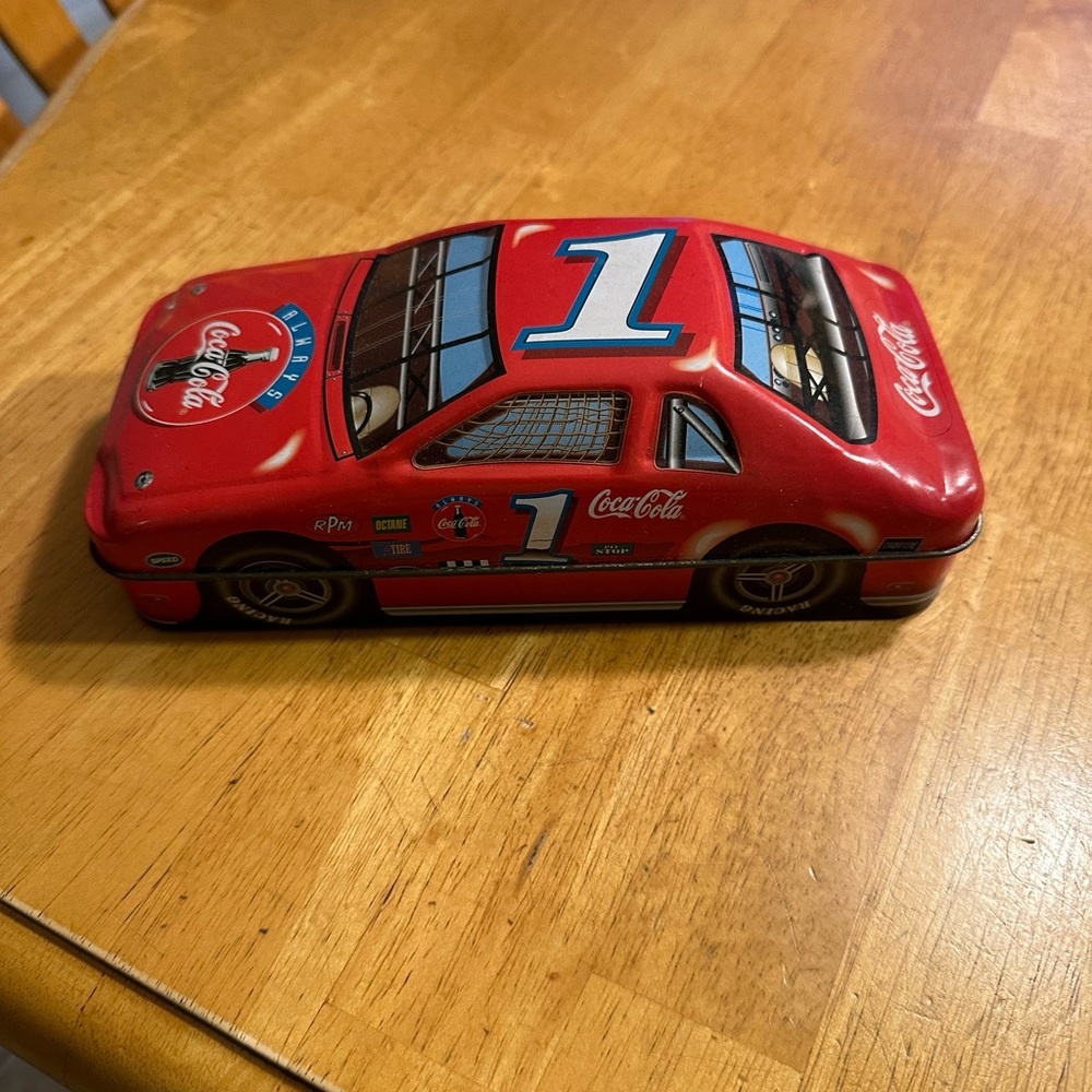 Vintage 1997 Coca Cola Racing Car Tin